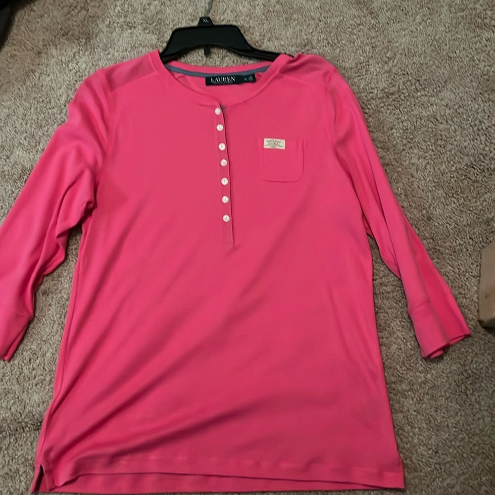 Ralph Lauren 3/4 sleeve shirt: XL